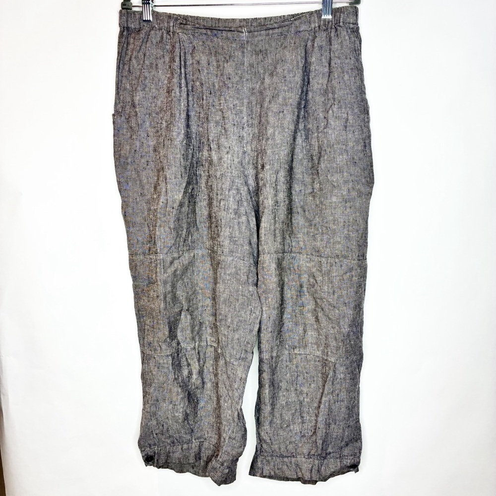 Flax | Brown Linen Wide Leg Pants